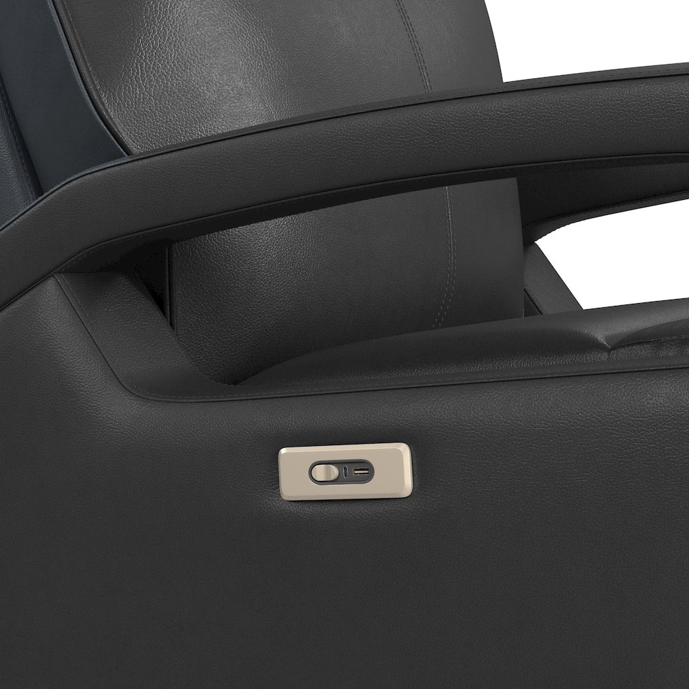 Barnard P1 Recliner with Glider and Swivel in Del Mar Grey. Picture 9
