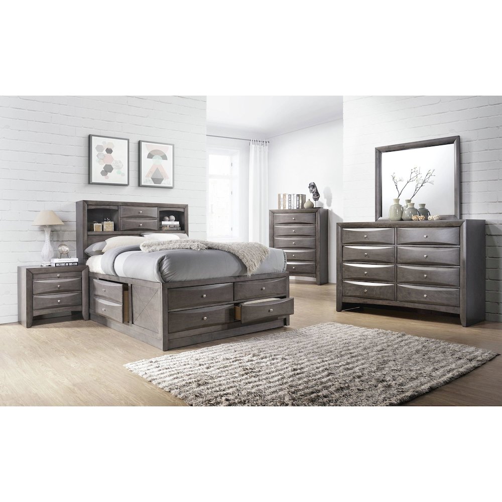 Madison Chest Grey 5Drawer (Sturdy). Picture 1