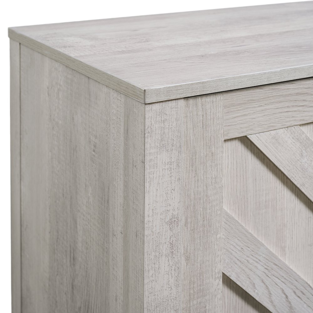 Holmes 70" TV Stand with Sliding Door in White. Picture 4