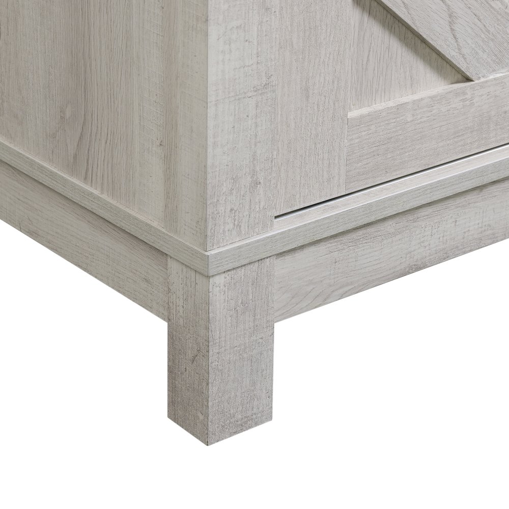 Holmes 70" TV Stand with Sliding Door in White. Picture 7