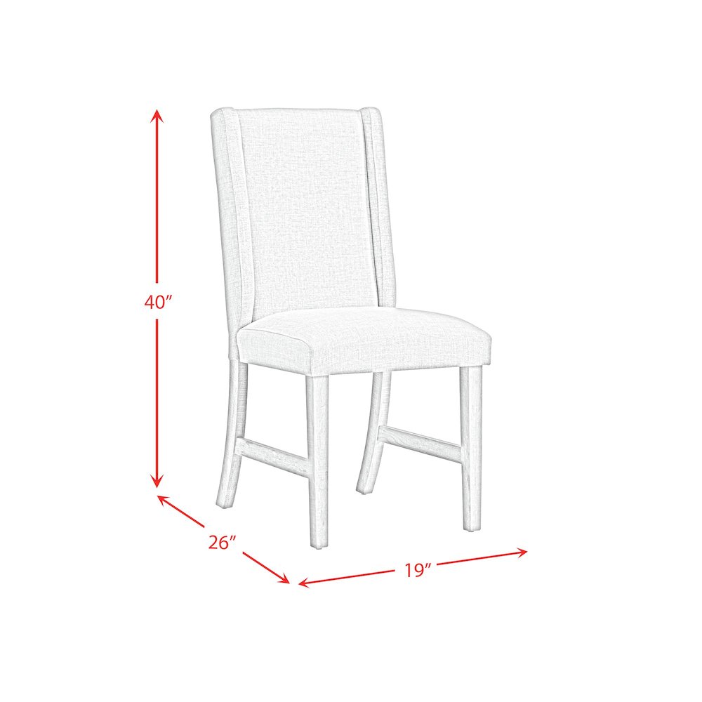 Holmes Dining Side Chair with Heirloom Fabric in Brown. Picture 6