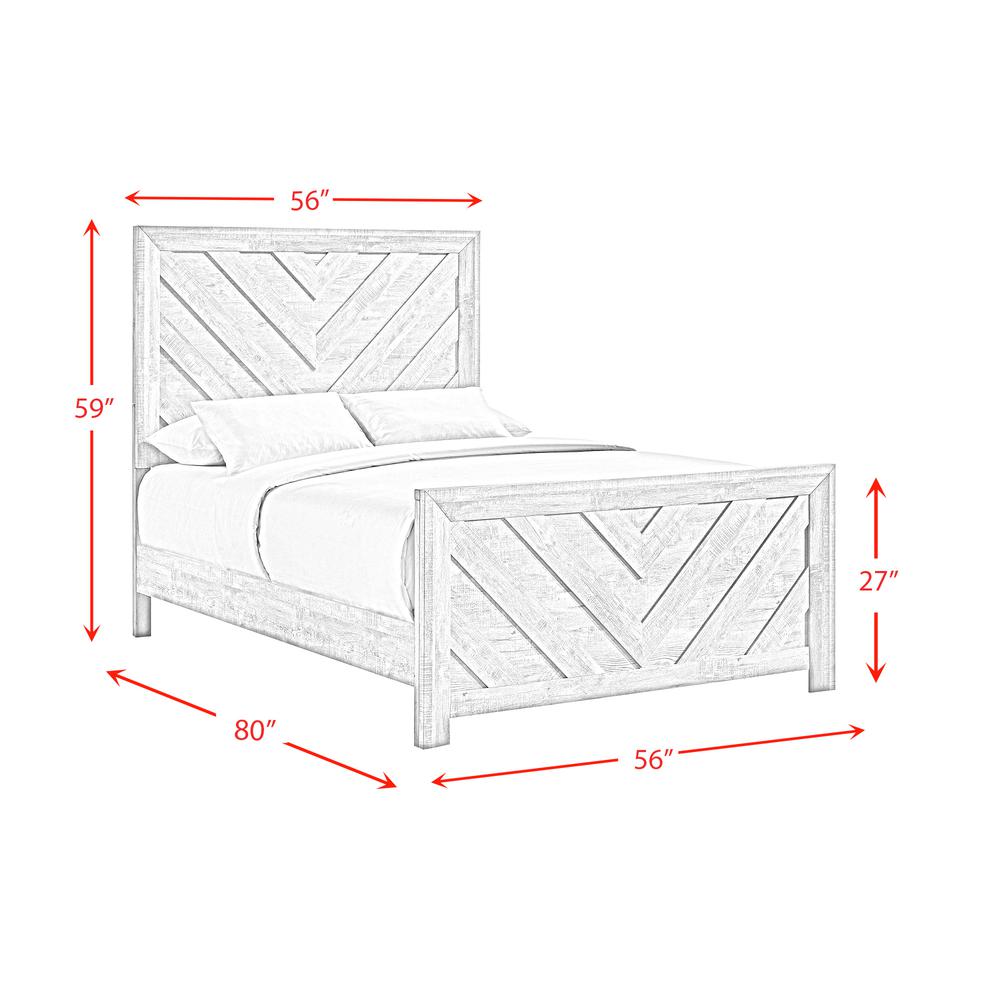 Keely Full Panel Bed in White. Picture 6