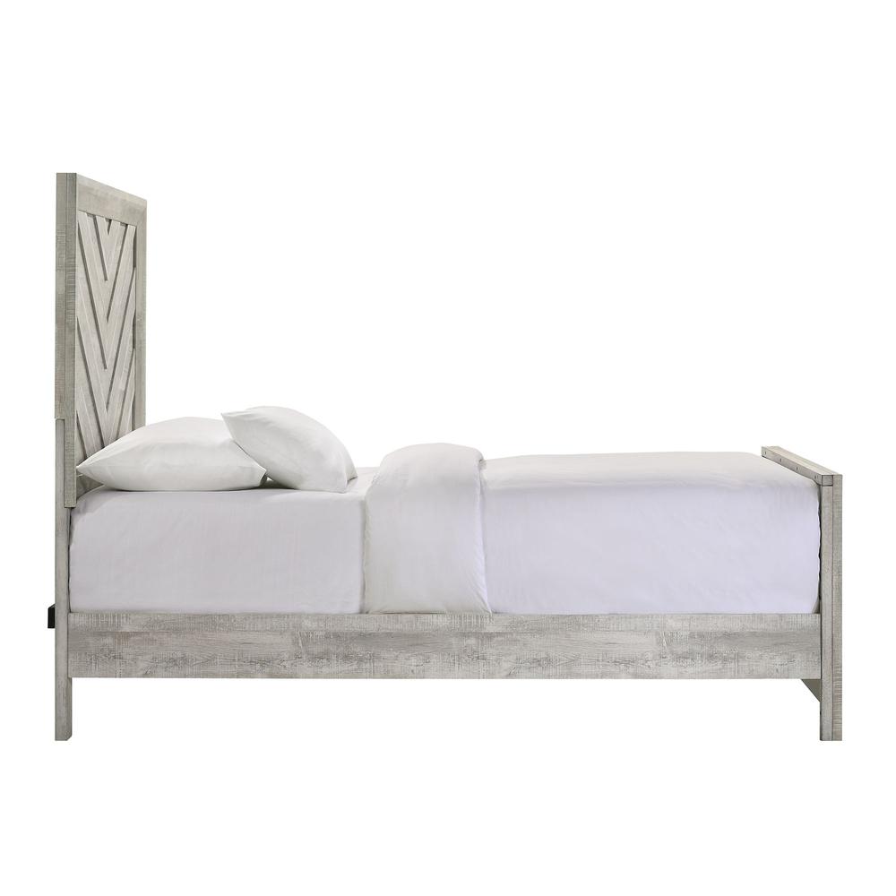 Keely Twin Panel Bed in White. Picture 5