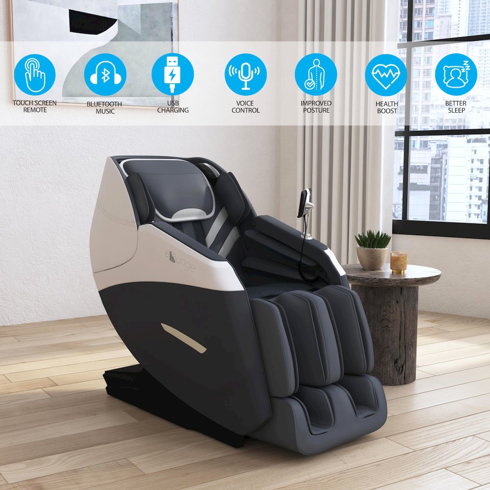 Crescendo Massage Chair in Charcoal PU. Picture 6