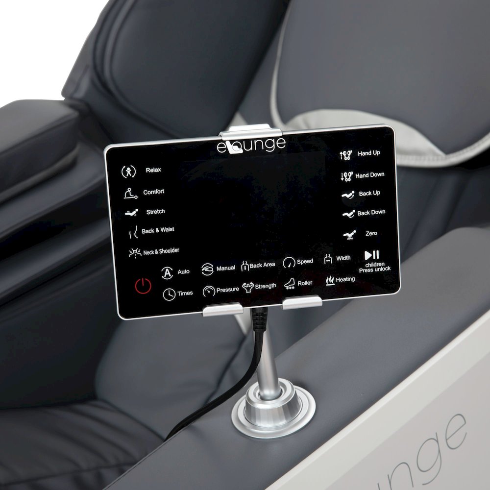 Crescendo Massage Chair in Charcoal PU. Picture 9