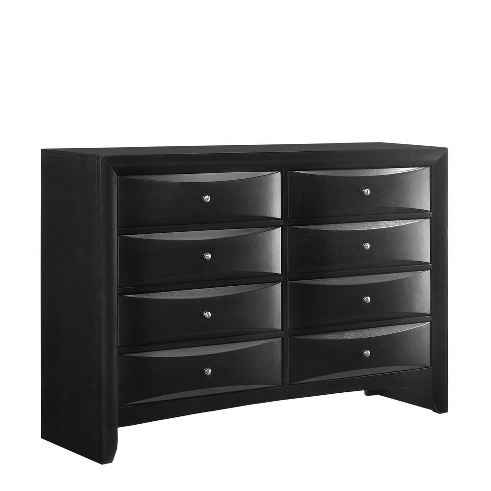 Dana 8-Drawer Dresser in Black. Picture 1