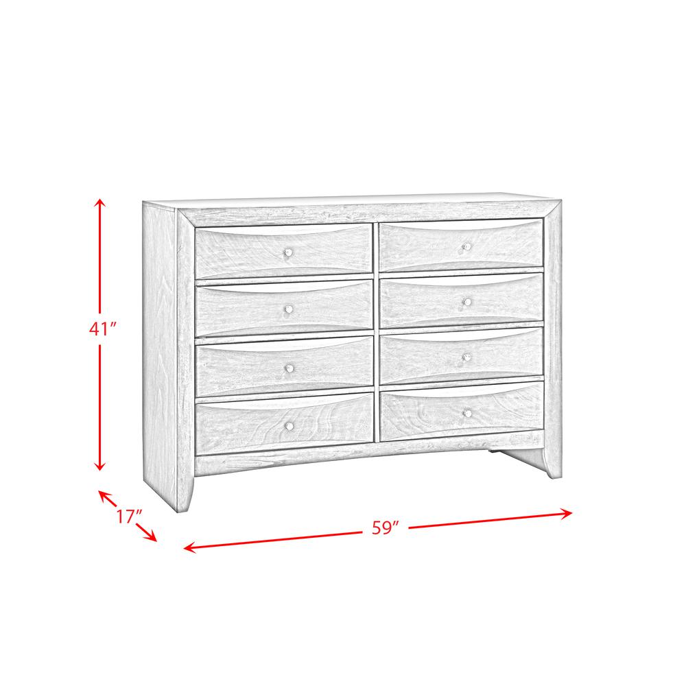 Dana 8-Drawer Dresser in Black. Picture 3