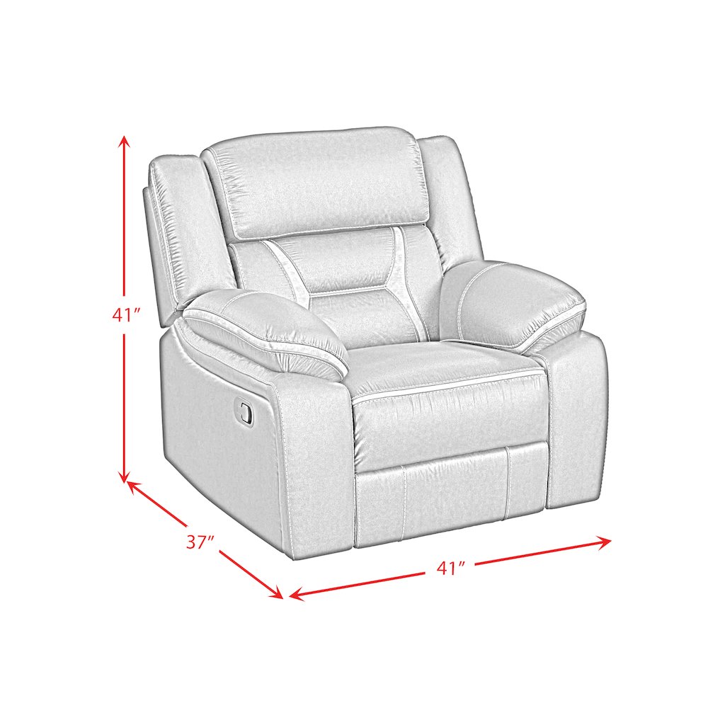Engage Motion Recliner in Corral Grey. Picture 8