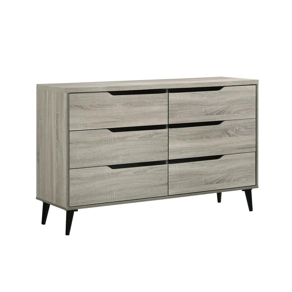 Picket House Furnishings Cohen 6-Drawer Dresser in Grey. Picture 1