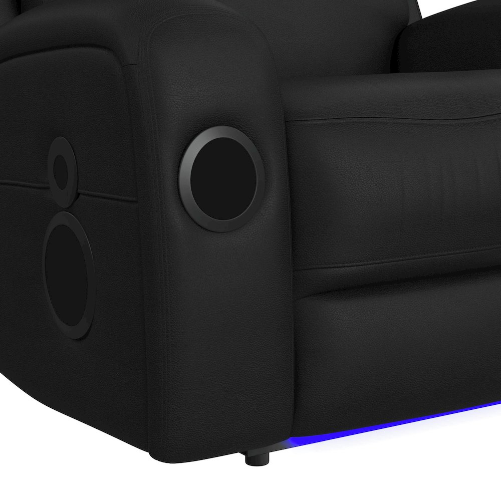 P3 Power Glider Recliner, Ipad holder, wireless charger, USB in Aline Black. Picture 9