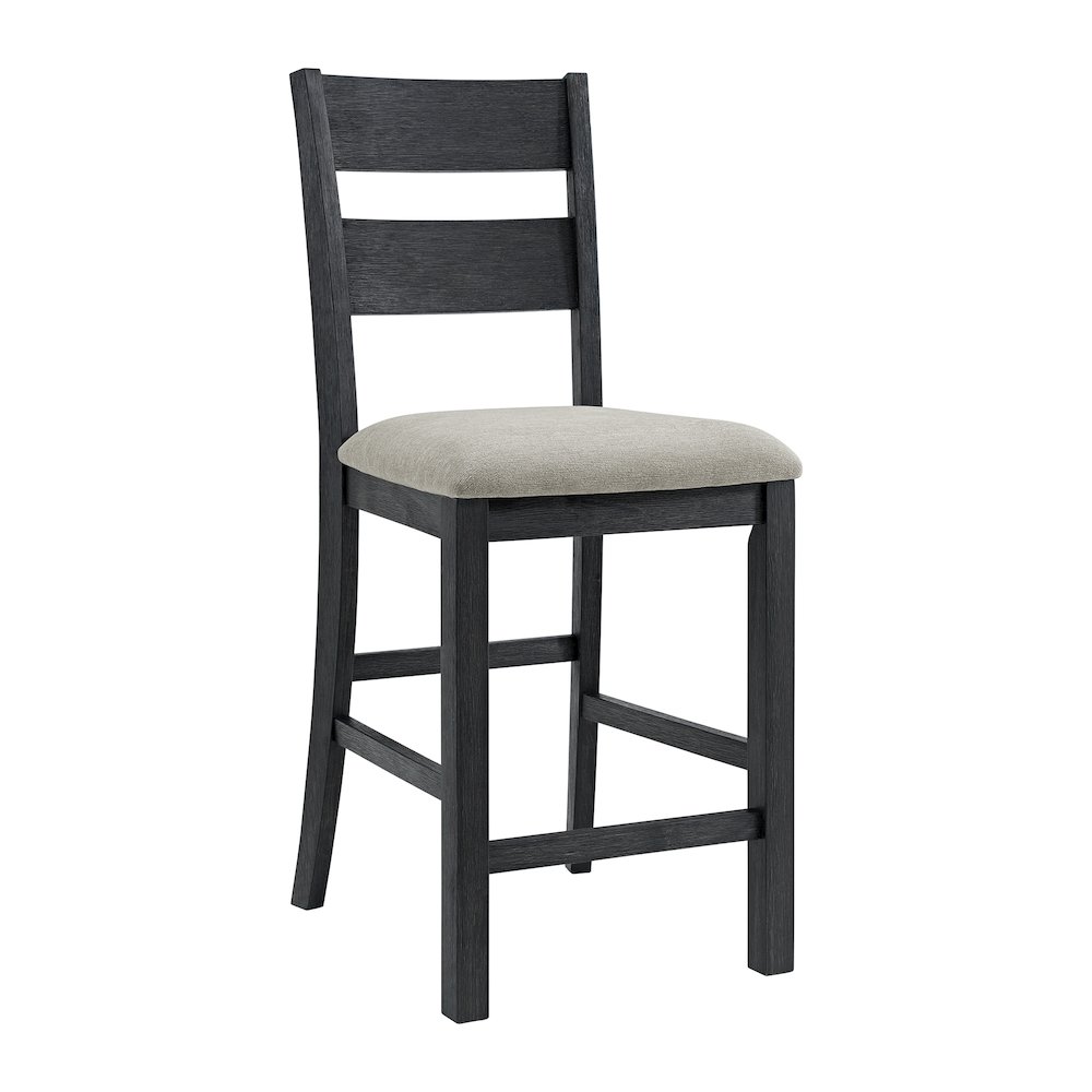 Mendoza 5PC Counter Set with Table and 4 Chairs in Black. Picture 4