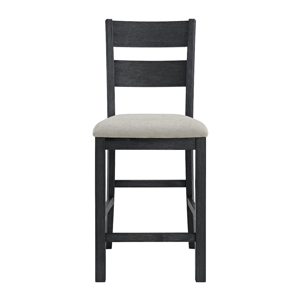 Mendoza 5PC Counter Set with Table and 4 Chairs in Black. Picture 5