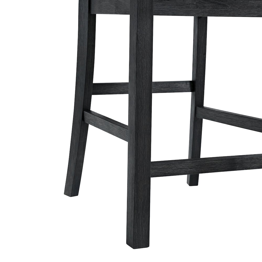 Mendoza 5PC Counter Set with Table and 4 Chairs in Black. Picture 9