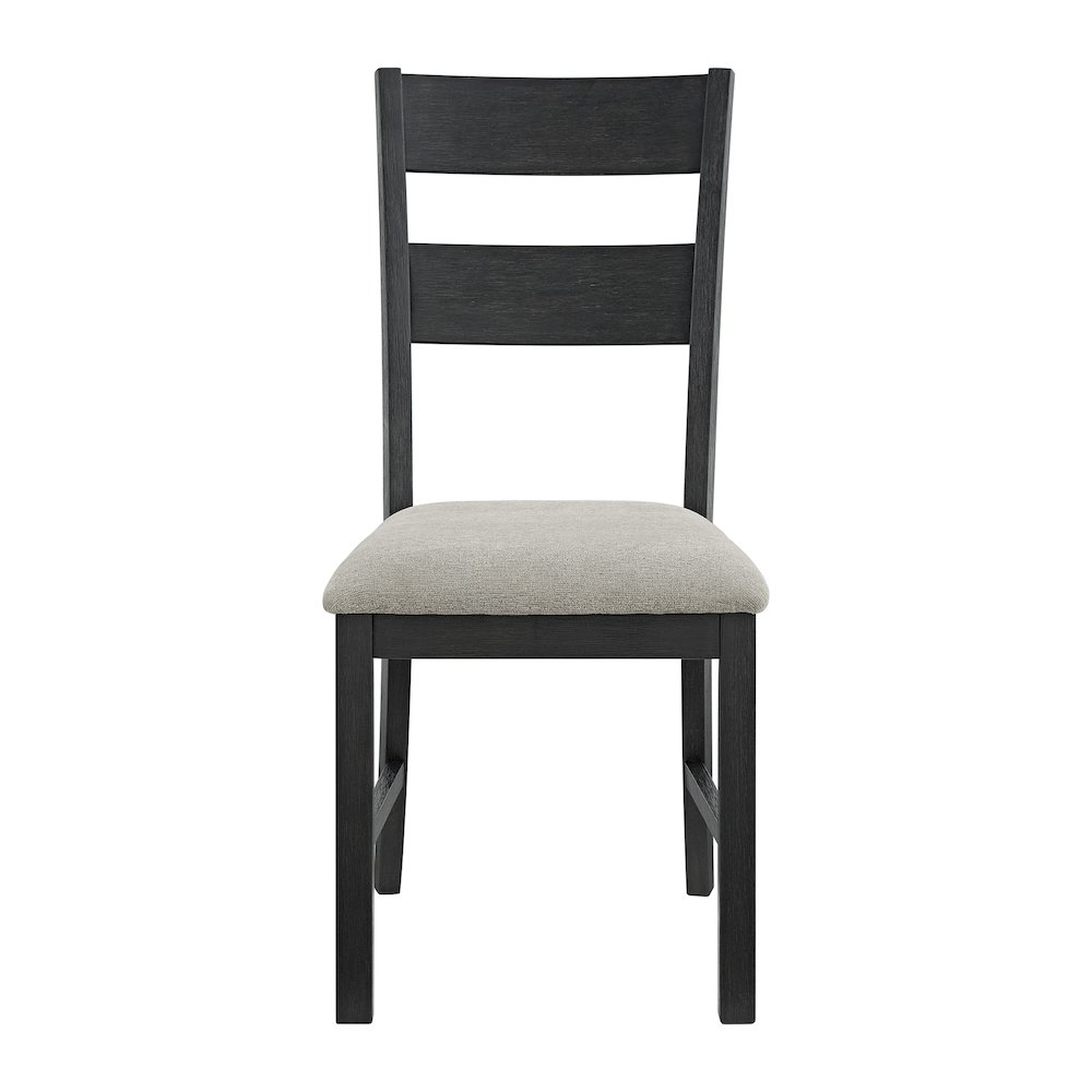 Mendoza 5PC Dining Set with Table and 4 Chairs in Black. Picture 5
