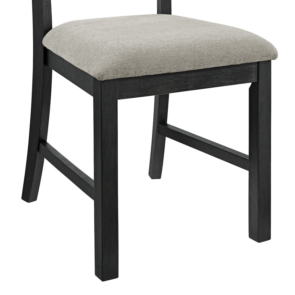 Mendoza 5PC Dining Set with Table and 4 Chairs in Black. Picture 9