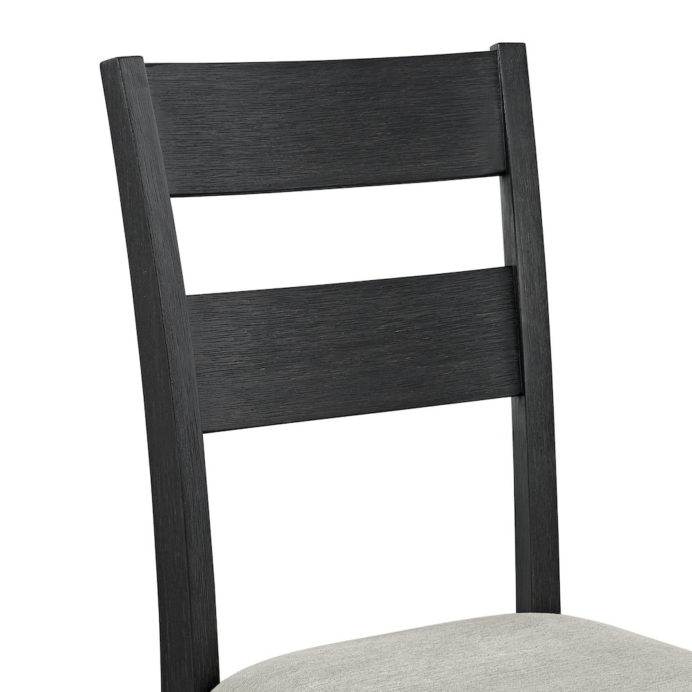 Mendoza 5PC Dining Set with Table and 4 Chairs in Black. Picture 8
