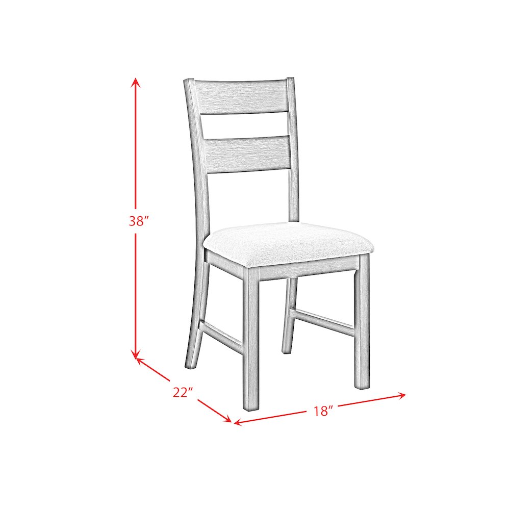 Mendoza 5PC Dining Set with Table and 4 Chairs in Black. Picture 12