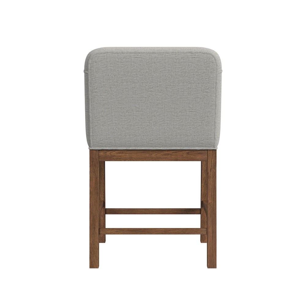 Thorin UPH Counter Chair with Light Grey Fabric in Brown. Picture 6