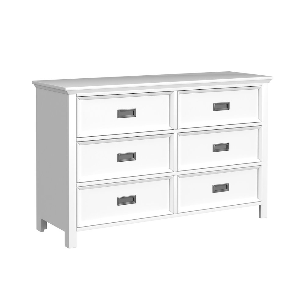 Hampton Kids 6-Drawer Dresser in White. Picture 1
