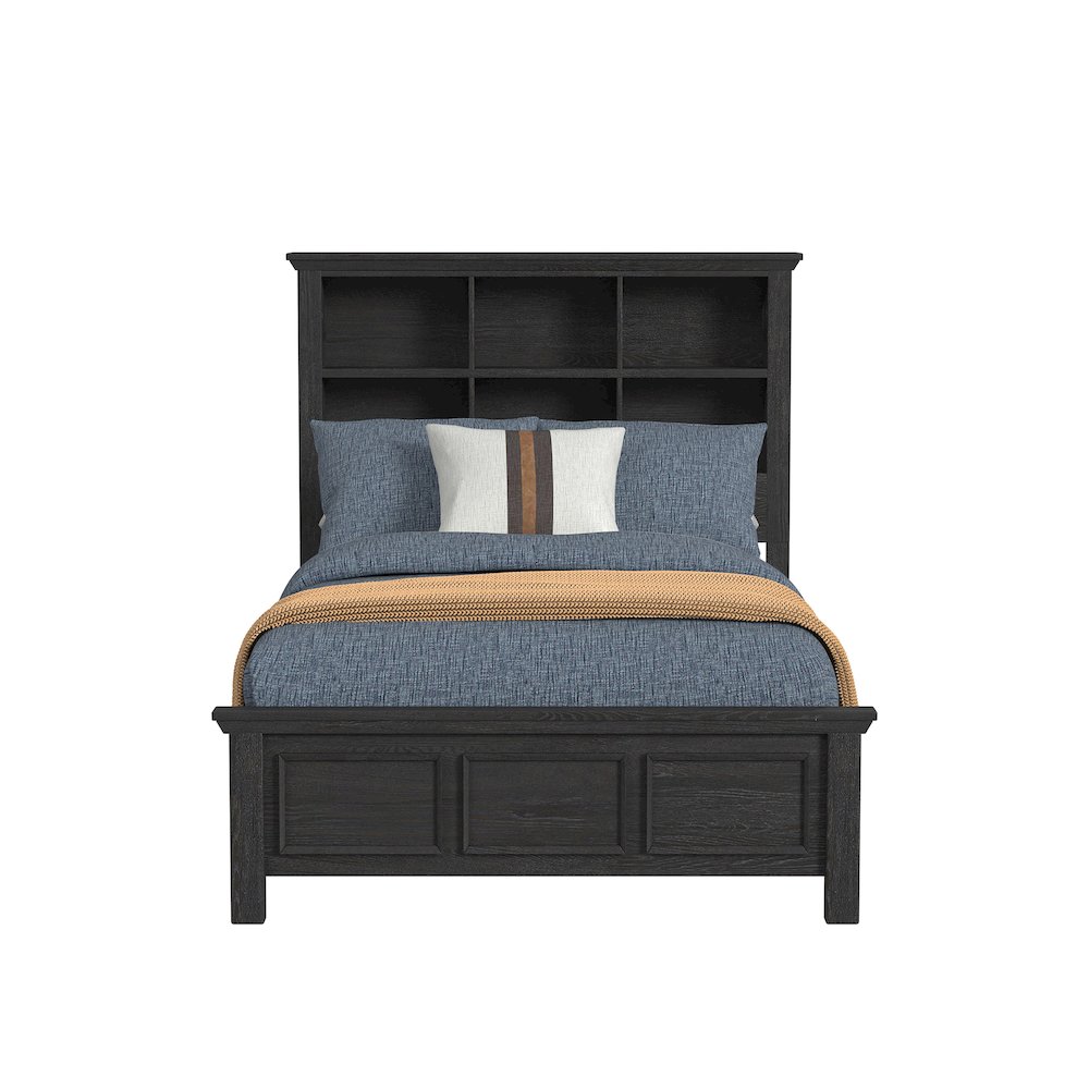 Hampton Kids Full Bookcase Bed in Charcoal. Picture 2