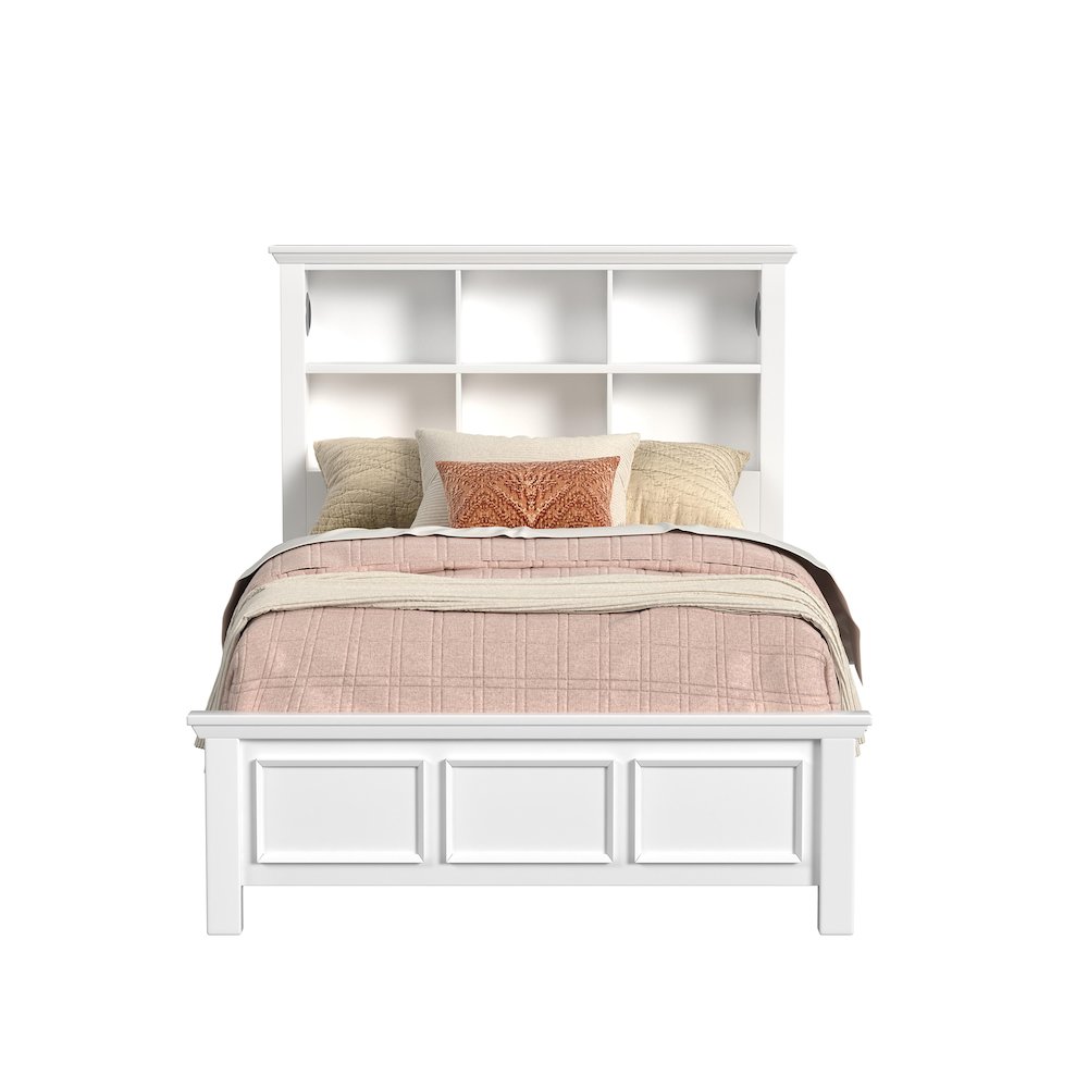 Hampton Kids Full Bookcase Bed in White. Picture 2