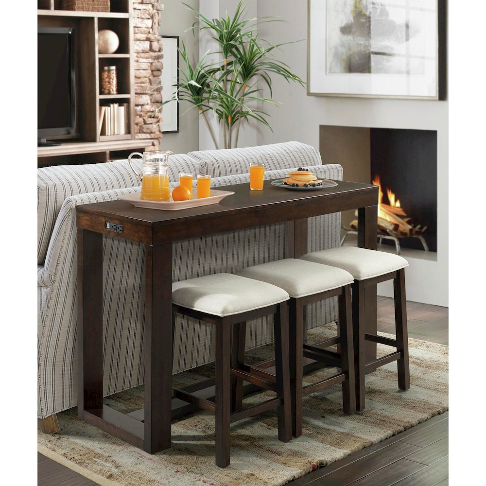 Drew Occasional Bar Table Single Pack (Table + Three Stools). Picture 7