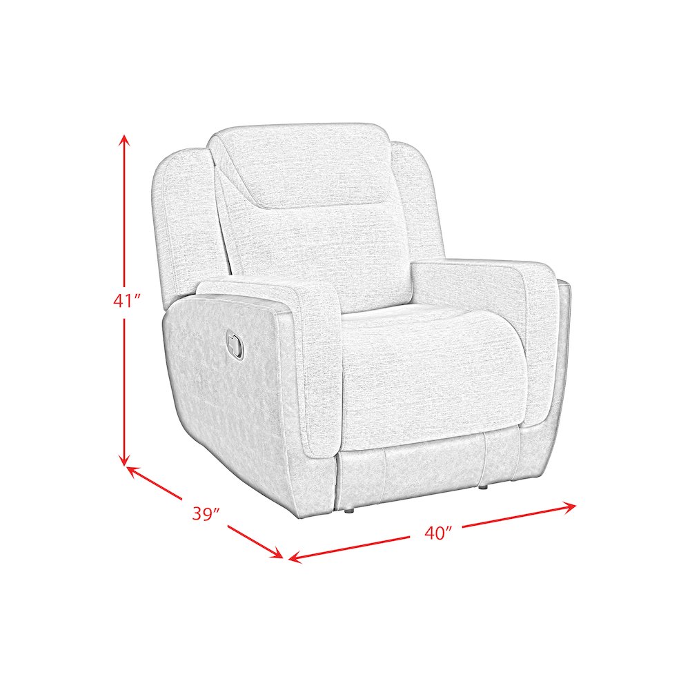 Viper Glider Motion Recliner in Rancho Grey. Picture 8