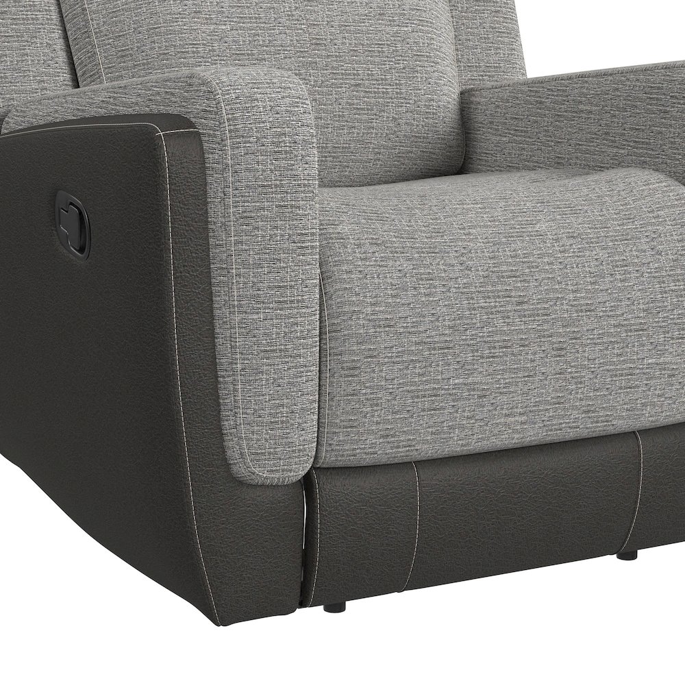 Viper Glider Motion Recliner in Rancho Grey. Picture 7