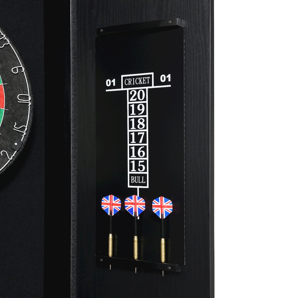 Cyclone Dartboard Cabinet with Speaker and LED in Black (3A Packing). Picture 7
