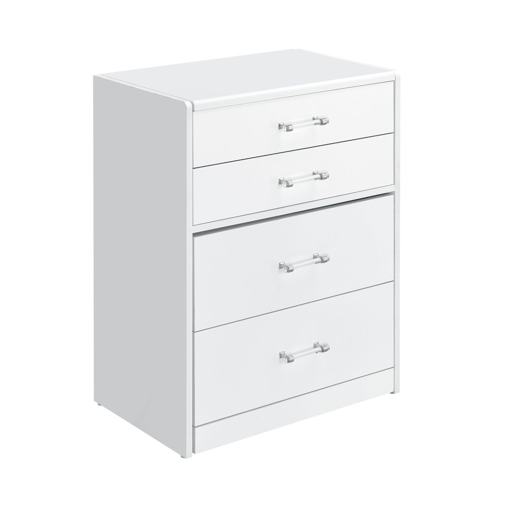 Aurora Mini Dressing Table with Stool, LED and USB in Glossy White. Picture 2