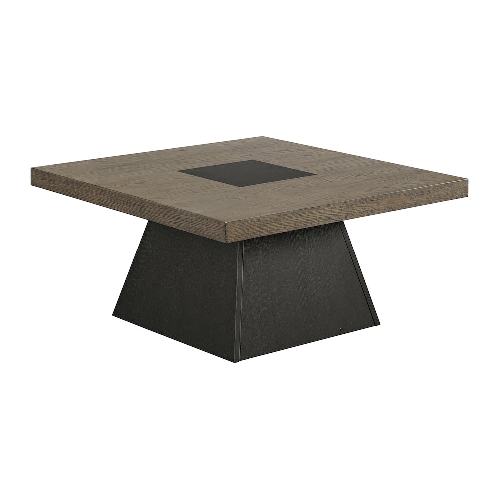 3PC Occasional Table Set in Grey and Dark Espresso-Coffee Table & TwoEnd Table. Picture 2