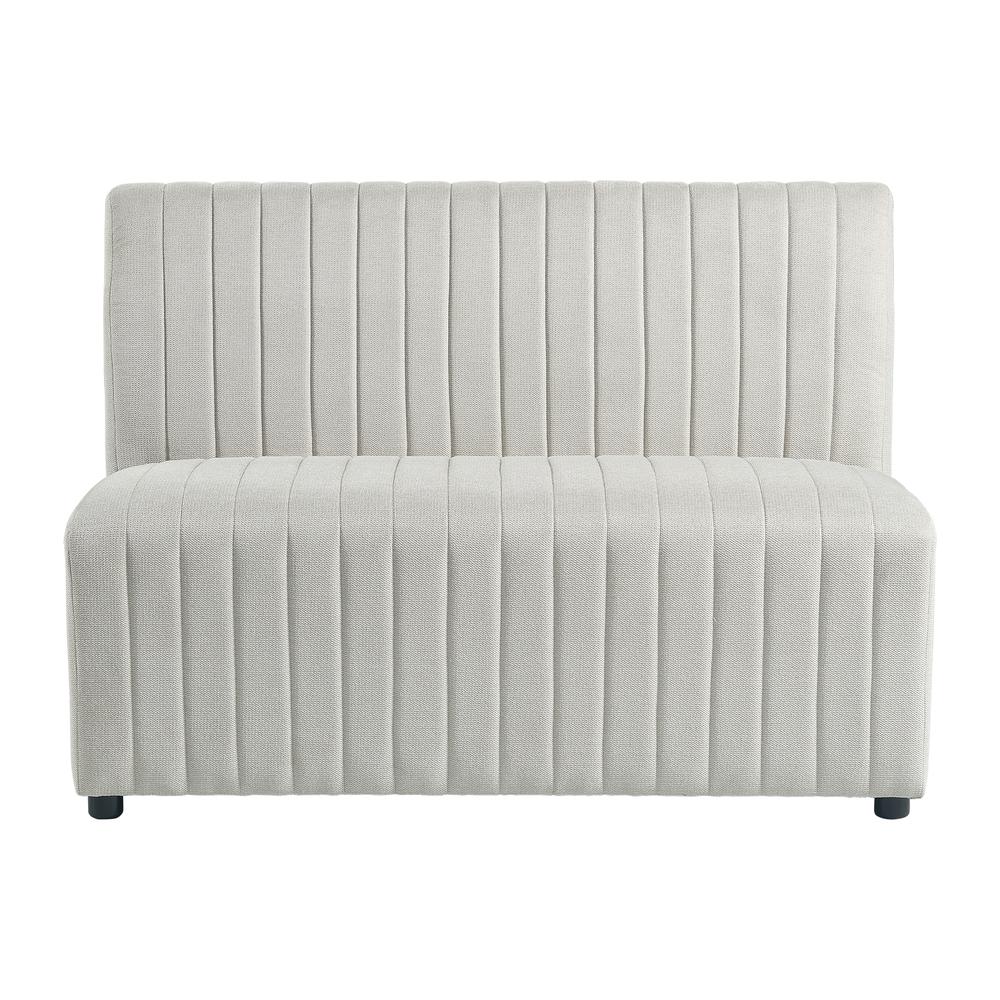 Rizzo Dining Bench in Beige Linen. Picture 2