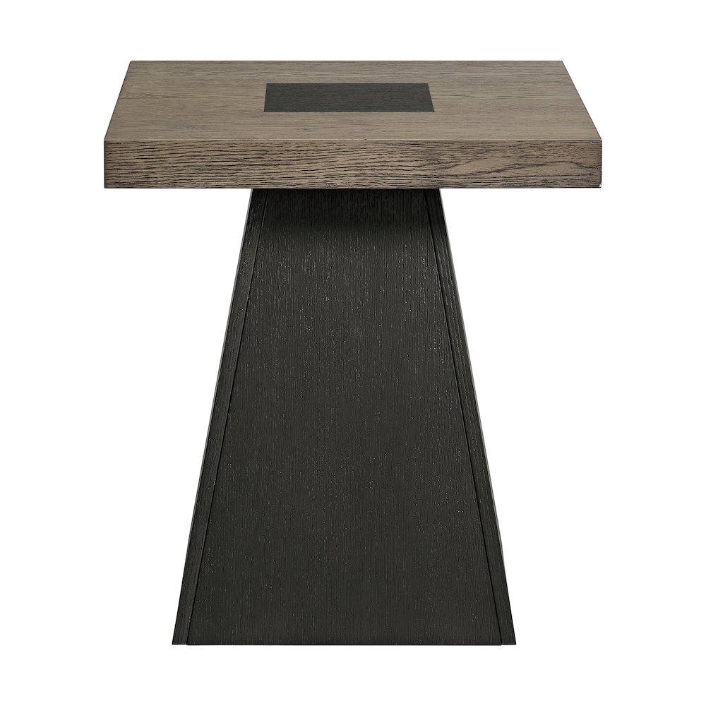 Jemma End Table in Grey and Dark Espresso. Picture 2