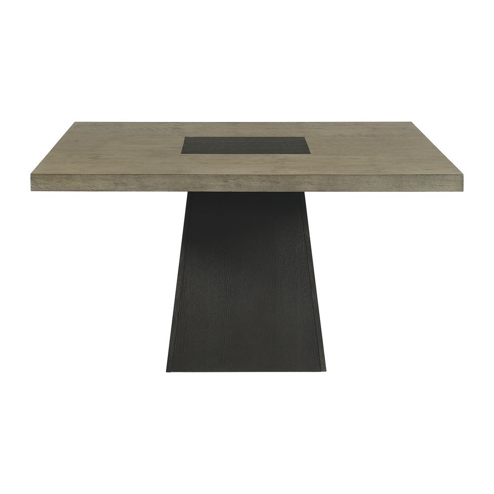 Rizzo Square Dining Table in Grey and Dark Espresso. Picture 2