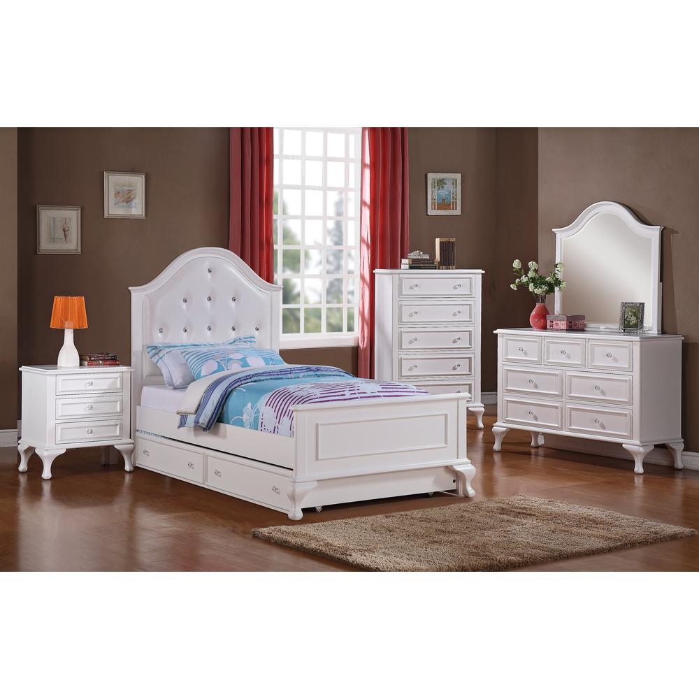 Jenna Full Panel w/ Trundle 3PC Bedroom Set. Picture 5