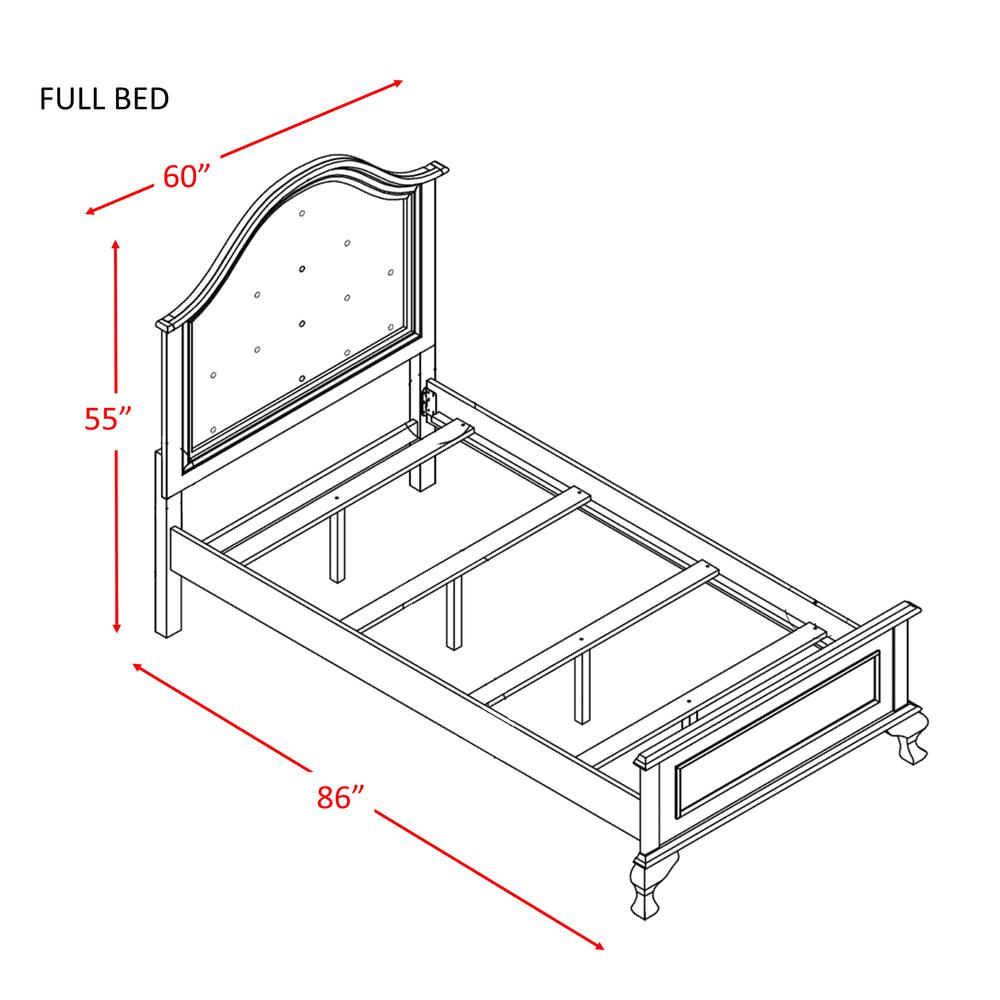 Jenna Full Panel w/ Trundle 3PC Bedroom Set. Picture 8