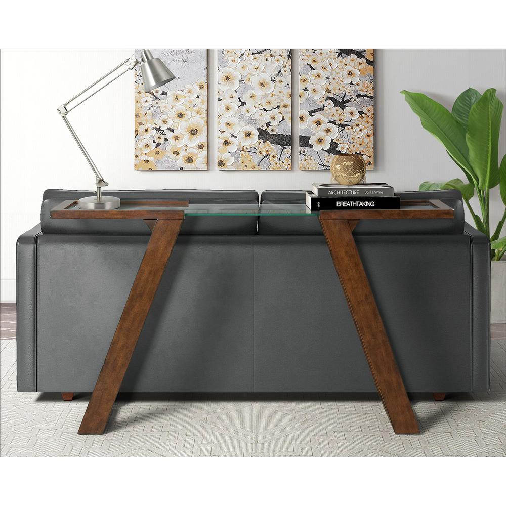Picket House Furnishings Kai Sofa Table in Dark Espresso. Picture 2