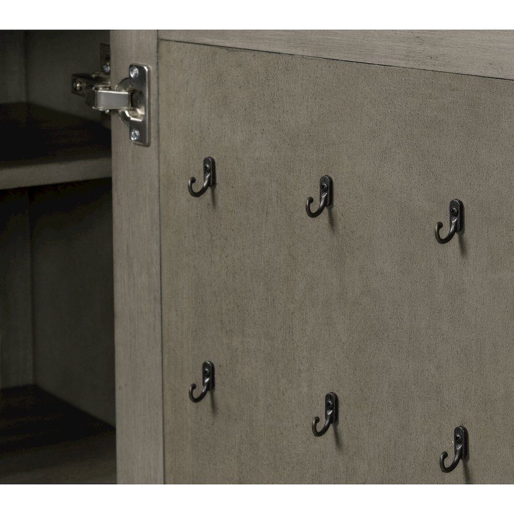Paterson  1 Door and 7-Drawer Chest in Grey. Picture 3
