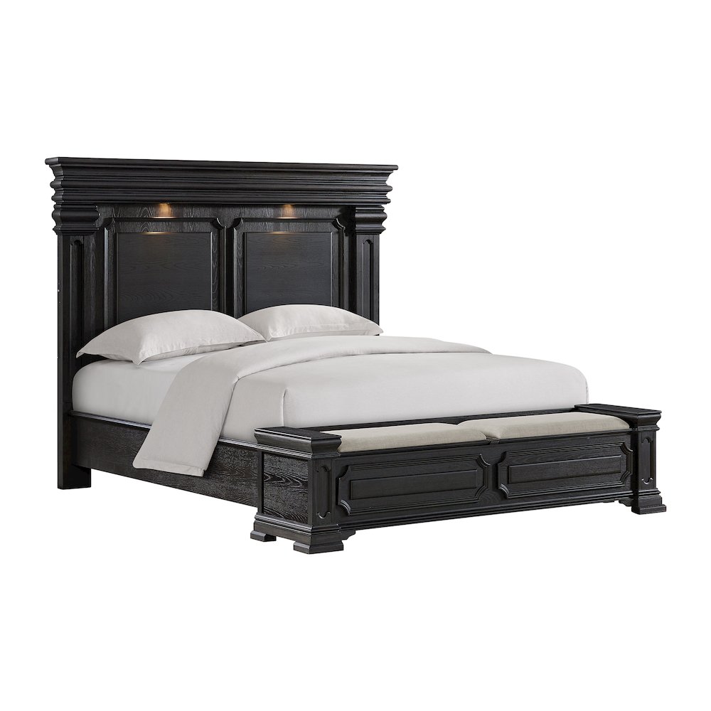 Paterson King Storage Bed in Black. Picture 1