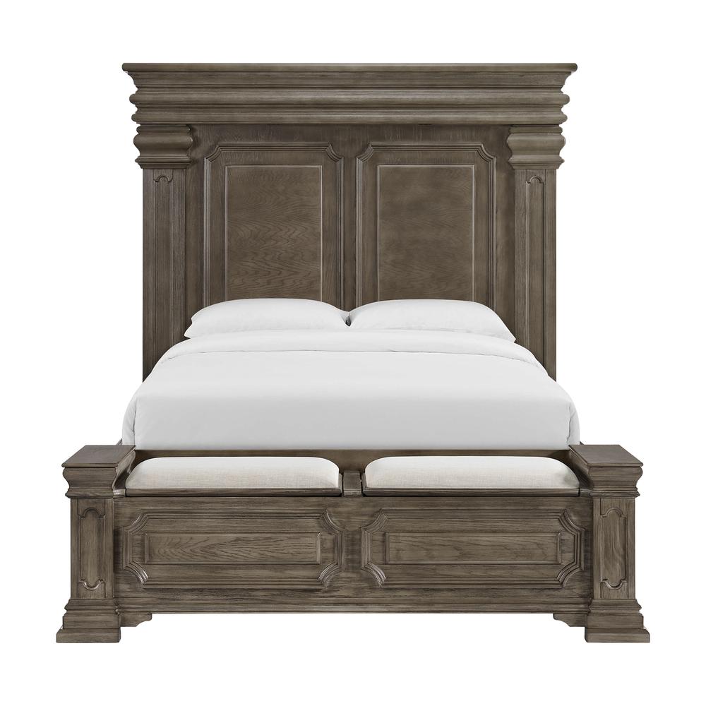 Paterson  Queen Storage Bed in Grey. Picture 2