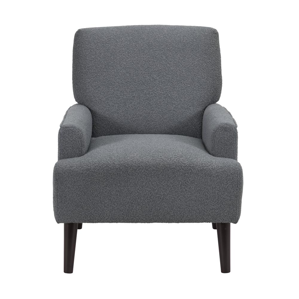 May Chair in 8077 Boucle Grey & Espresso. Picture 2