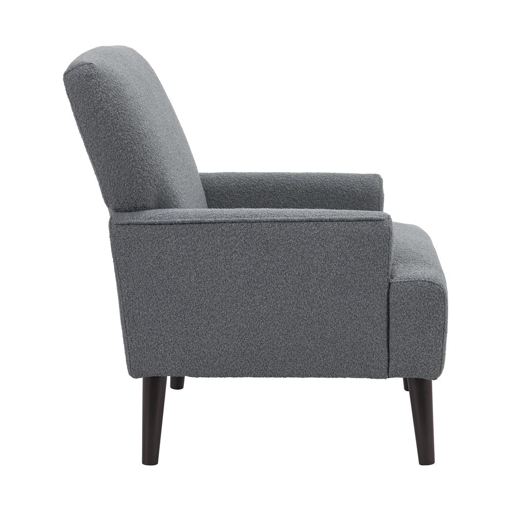 May Chair in 8077 Boucle Grey & Espresso. Picture 3