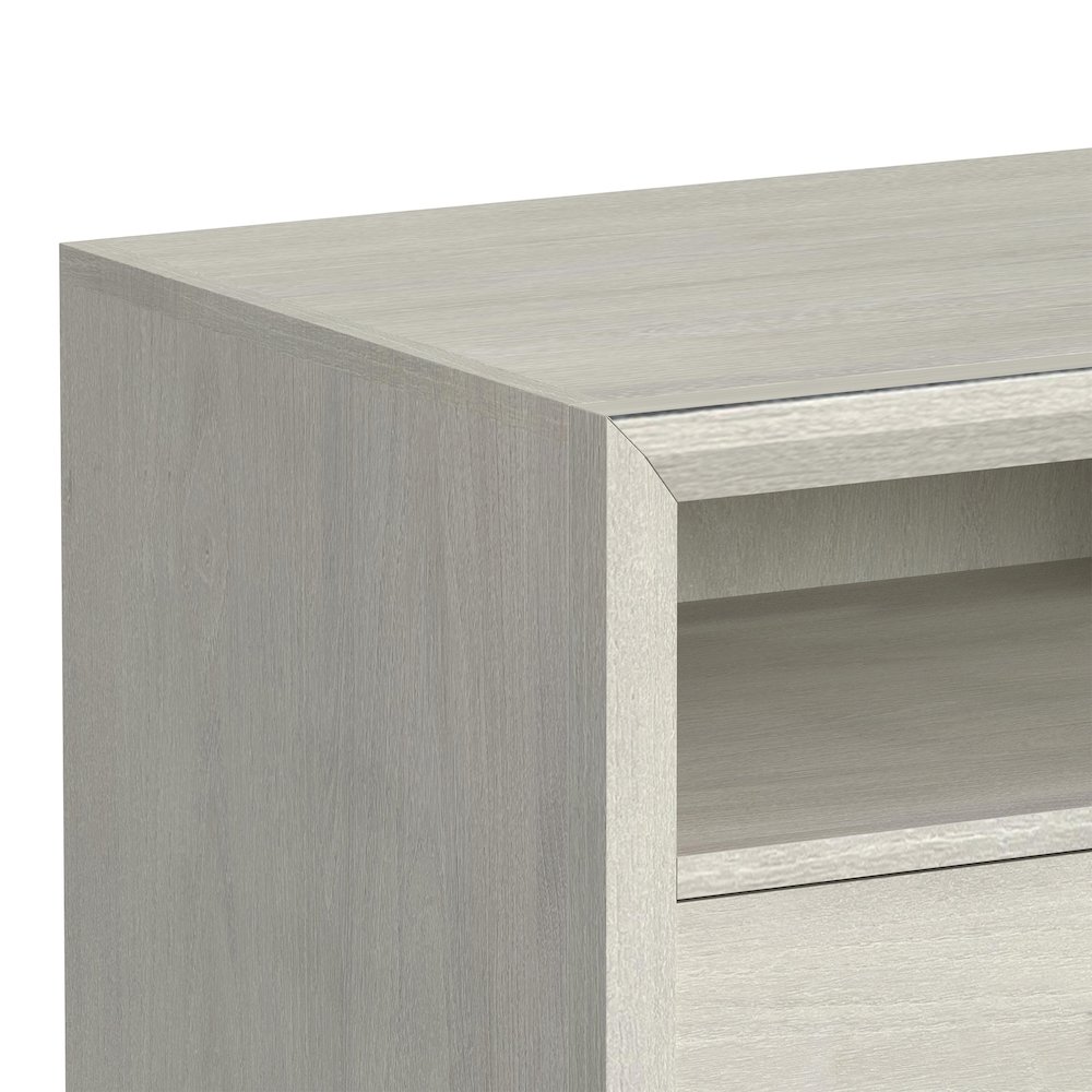 Clare KIT - 71" TV Console with Fireplace Insert in Almond. Picture 3
