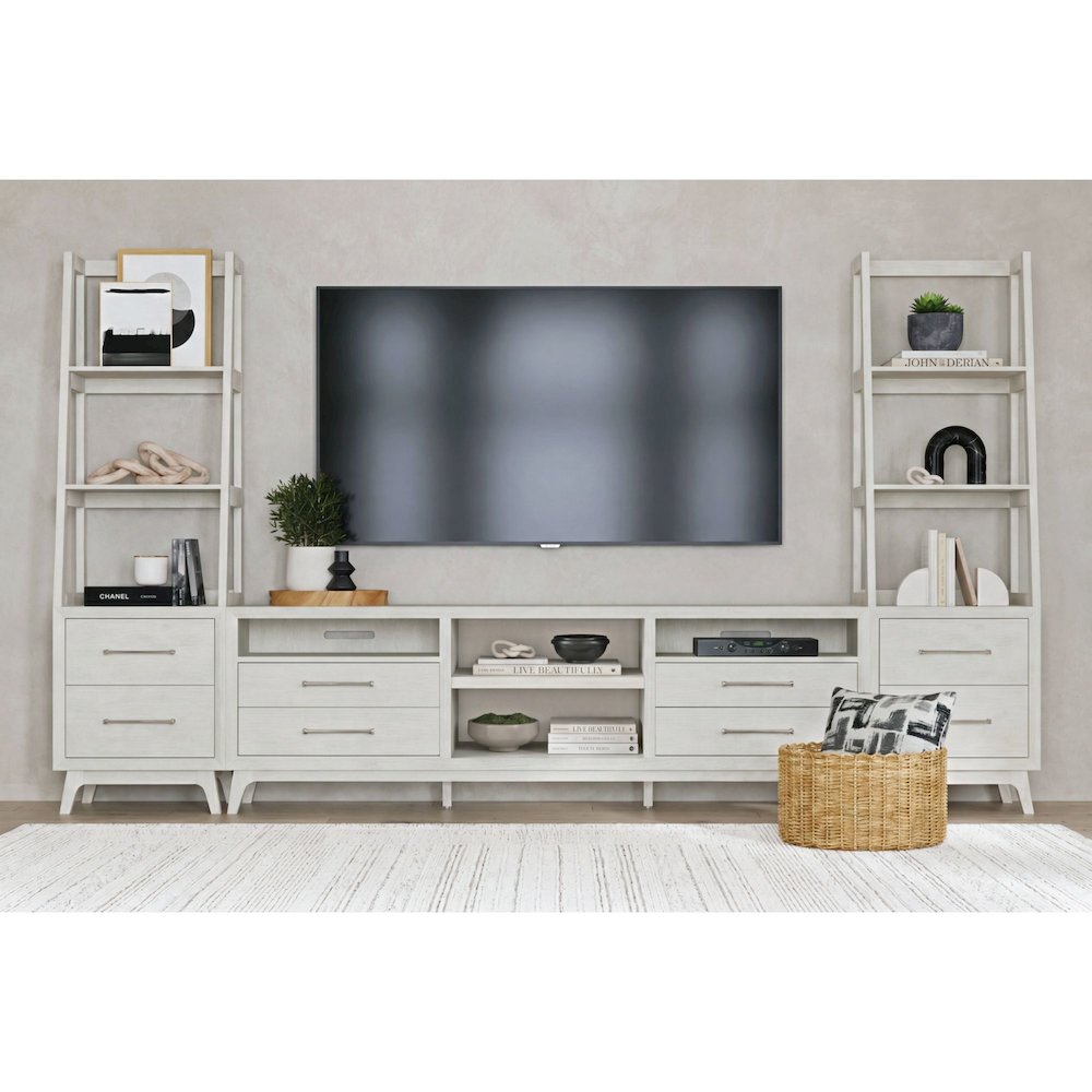 Clare 82" TV Console without Fireplace Insert in Almond. Picture 1