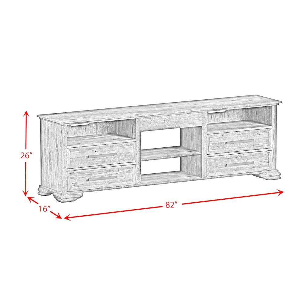 Hyde 3PC Entertainment Unit With 82'' TV Console in Charcoal. Picture 8