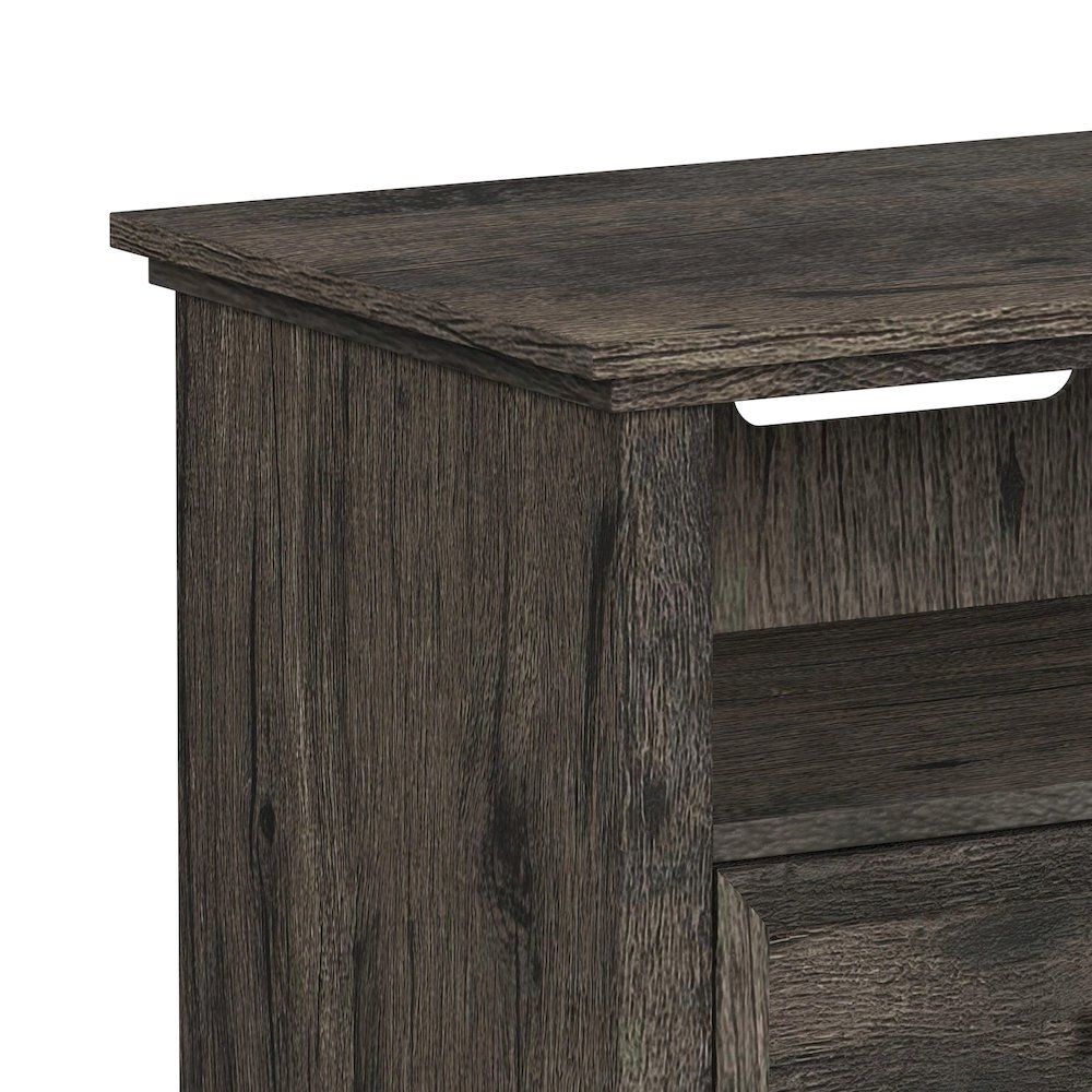 Hyde 3PC Entertainment Unit With 82'' TV Console in Charcoal. Picture 4
