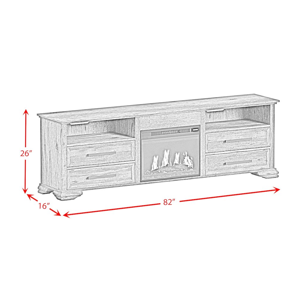 Hyde 4PC Entertainment Unit With 82'' TV Console in Charcoal. Picture 8