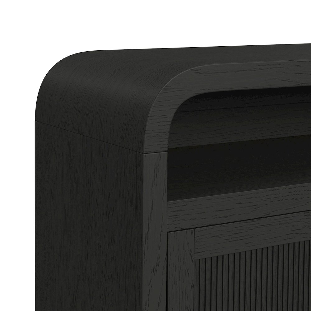 Woodridge KIT 82" TV Console in Black w/Grain, 23" Fireplace Insert (2 Boxes). Picture 3