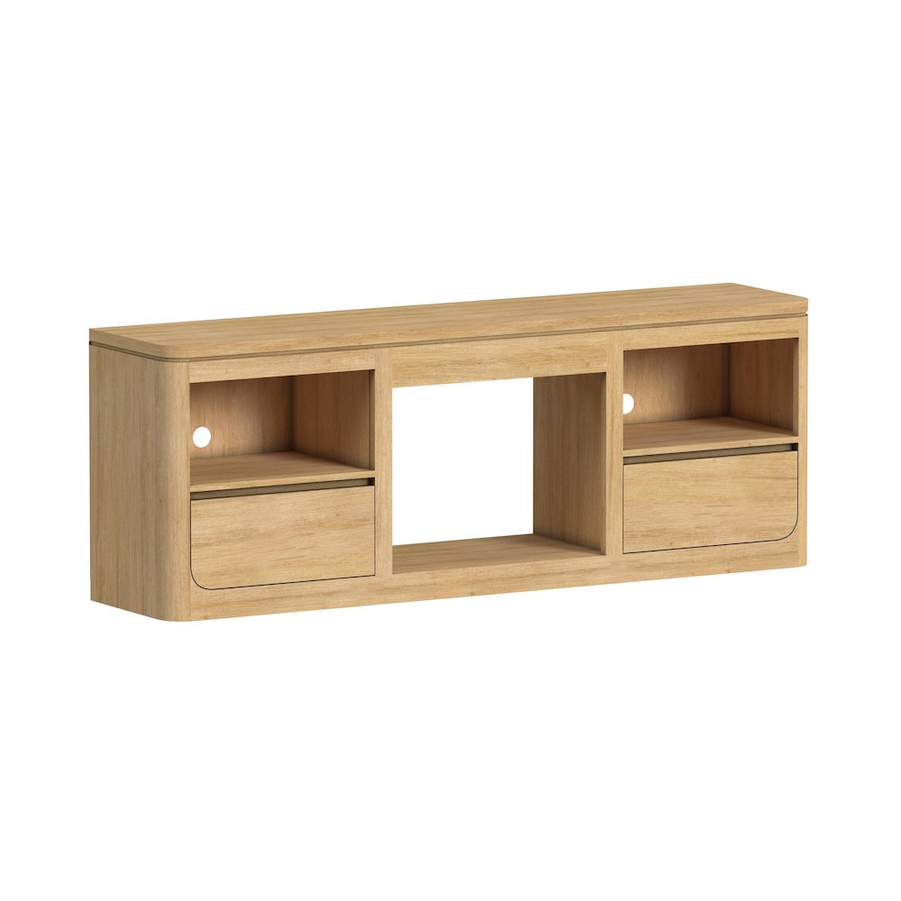 Camelot 71" TV Console without Fireplace Insert in Natural. Picture 2