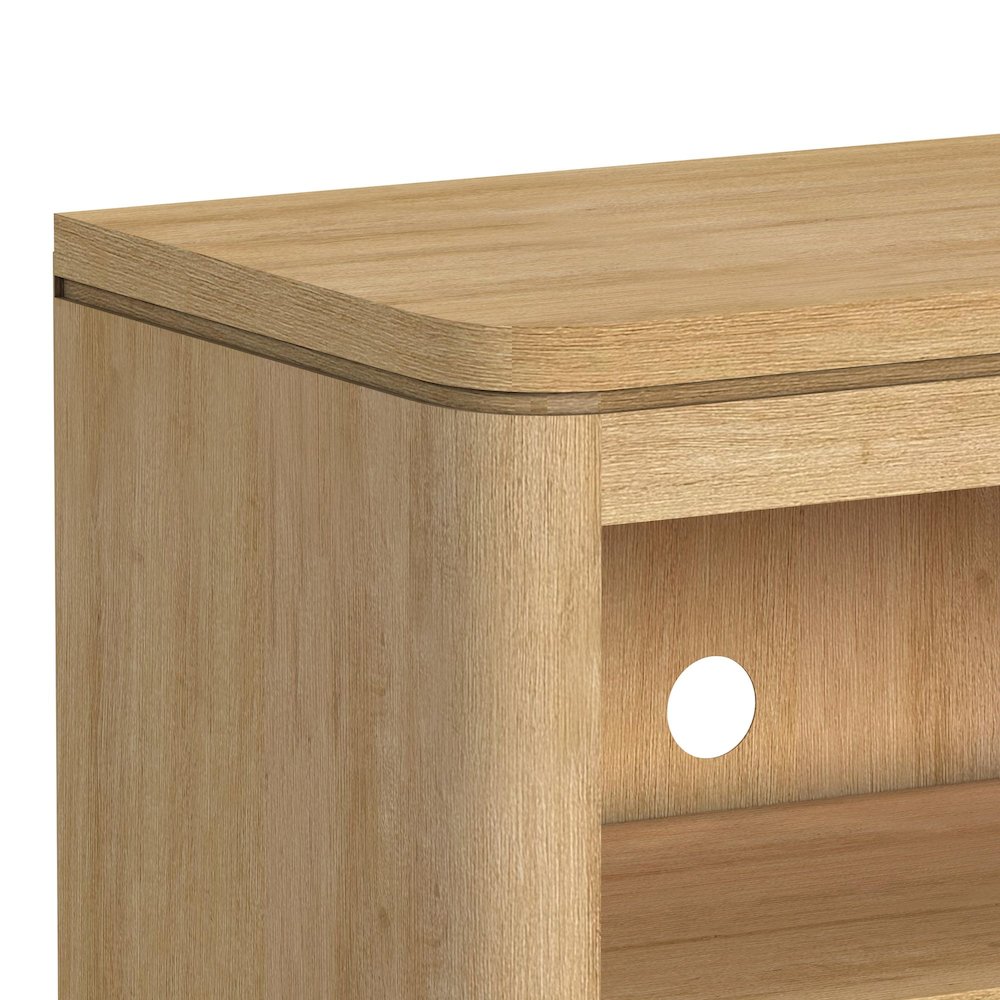 Camelot KIT - 71" TV Console with Fireplace Insert in Natural. Picture 3